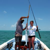 caye caulker - fishing for barracuda and snapper with eloy